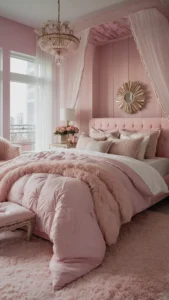 Blush and Bloom : une oasis de chambre rose