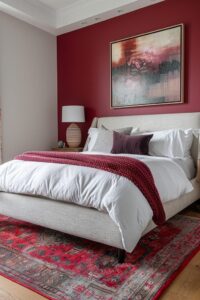 Murs d'accent magenta modernes