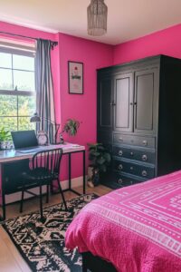 Vous envisagez d'ajouter du rose à votre chambre ? Découvrez nos 23 idées de chambres roses élégantes pour adultes. De l'élégant et sophistiqué au décalé et unique, il existe un design pour tous les goûts. Cozy, aqua et, dusty, luxe, glam, bright, bohemian, dark, light, french country, blue and, blush, dusky, modern, vintage, boho, minimalist, preppy, farmhouse, DIY.